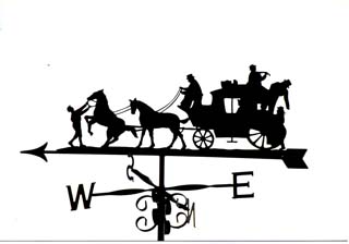 Horse and Carriage A weather vane